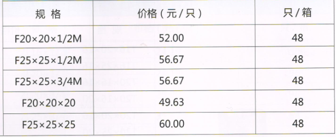吕丰铝塑管卡压式_LF414铝塑管卡压式-F型三通规格与价格