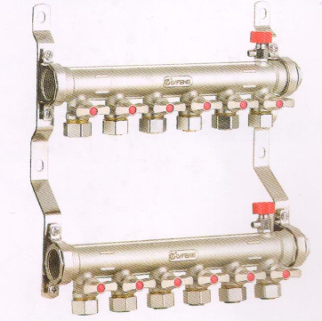 吕丰分水器管件_LF3398-31YD1"G型锻压地暖分水器（间距4.5）