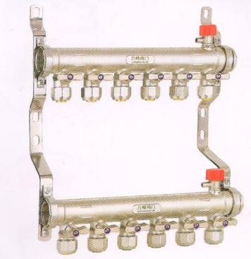 吕丰分水器管件_LF3387-33FD1"G型锻压地暖分水器（间距5.0）