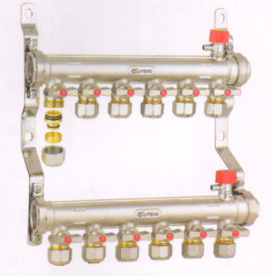 吕丰分水器管件_LF3399-31YD1"G型锻压活接头地暖分水器（间距4.5）