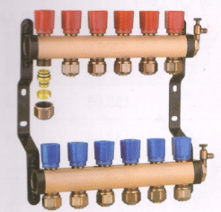 吕丰分水器管件_3401 GY1"G型椭圆古铜手动温控分水器（间距5.0）