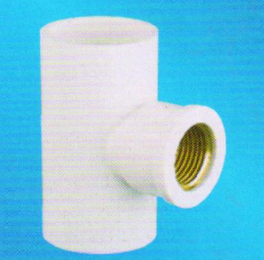 宏岳PVC_U给水管材管件（白色、灰色)__90°铜内丝三通